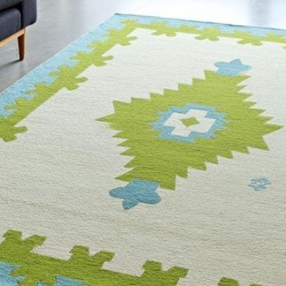 Southwestern Geometric Wool Rug
